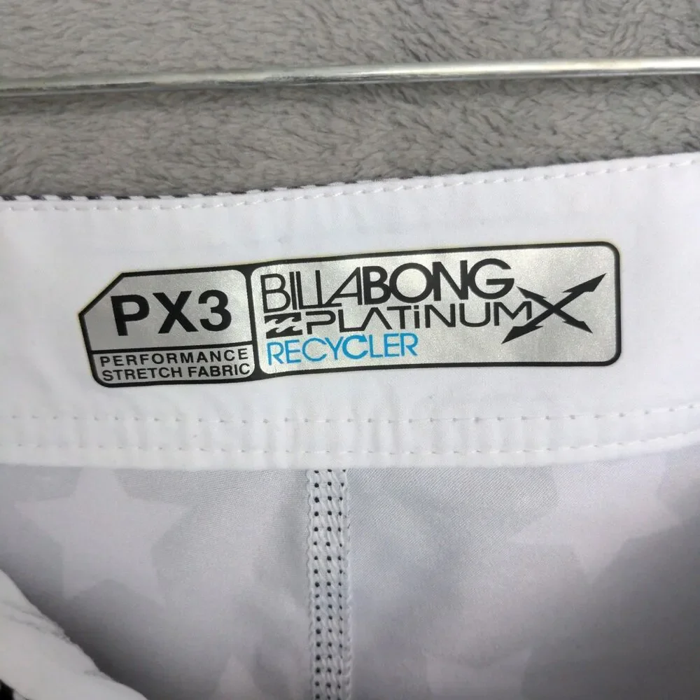 NWT Billabong Platinum PX3 Board Shorts Men's 33x11 Black Americana Swim Trunks